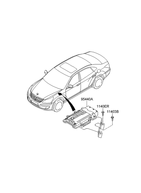 2012 Hyundai Equus Control Module-Automatic Transaxle Diagram for 95440-4E410