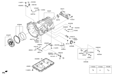 2010 Hyundai Equus Auto Transmission Case Diagram 2