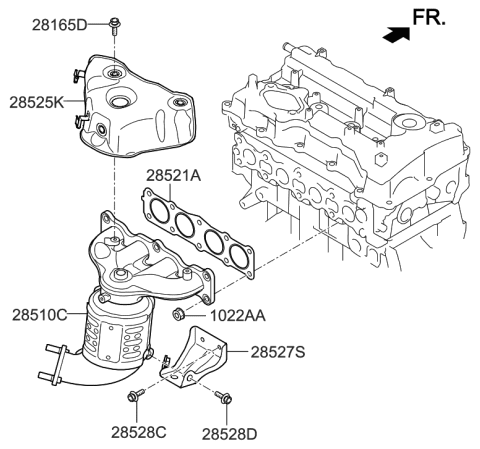 2019 Hyundai Sonata Exhaust Manifold Diagram 4