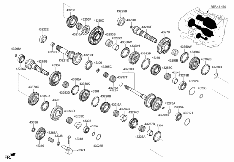 2018 Hyundai Sonata Transaxle Gear-Manual Diagram 1