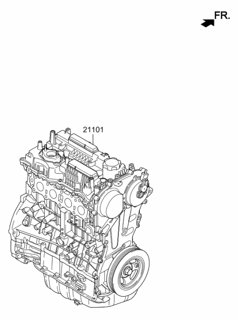 2019 Hyundai Sonata Engine Assembly-Sub Diagram for 199N1-2BU03