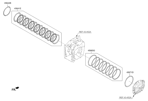 2019 Hyundai Sonata Plate-Low & Reverse Brake Diagram for 45637-4G119