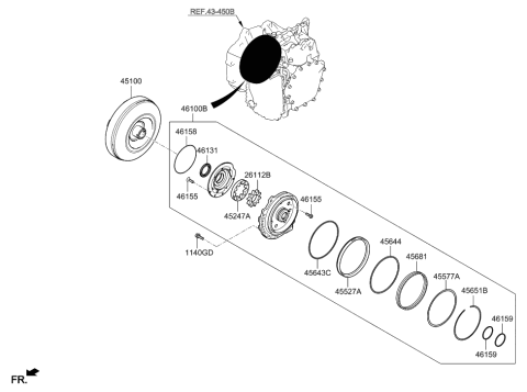 2018 Hyundai Sonata Oil Pump & TQ/Conv-Auto Diagram 2