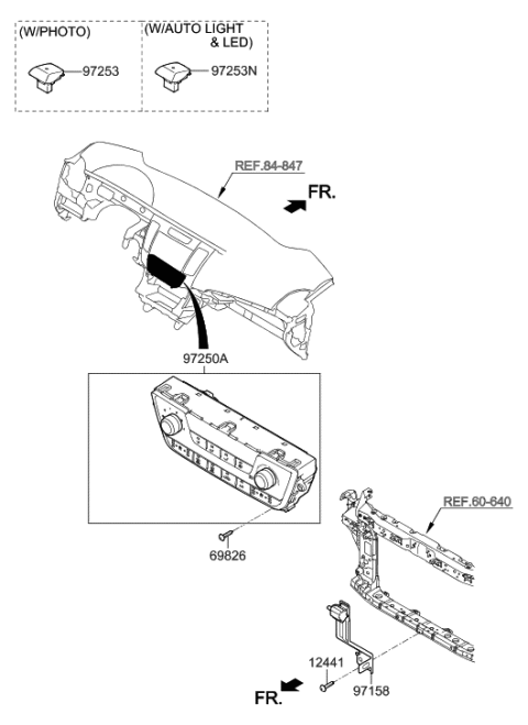 2022 Hyundai Tucson Ambient Temperature Sensor Diagram for 97280-C2AA0