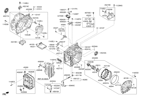 2018 Hyundai Sonata Auto Transmission Case Diagram 1