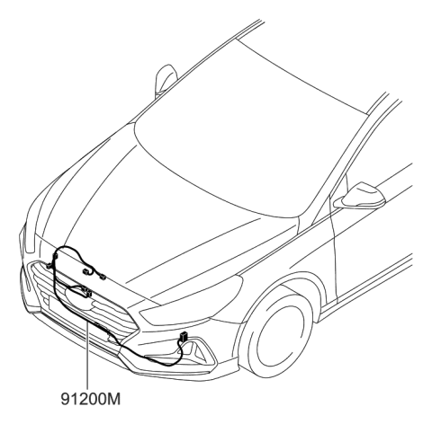 2018 Hyundai Sonata Wiring Assembly-Fem Diagram for 91845-C2040