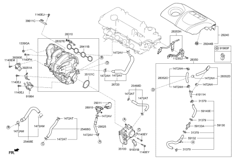 2023 Hyundai Tucson Manifold Assembly-Intake Diagram for 28310-2B790