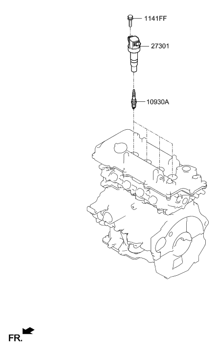 2019 Hyundai Sonata Spark Plug & Cable Diagram 1