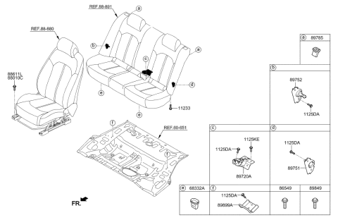 2019 Hyundai Sonata Hardware-Seat Diagram