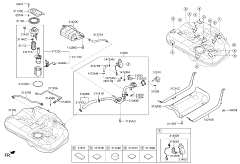 2018 Hyundai Sonata Fuel System Diagram