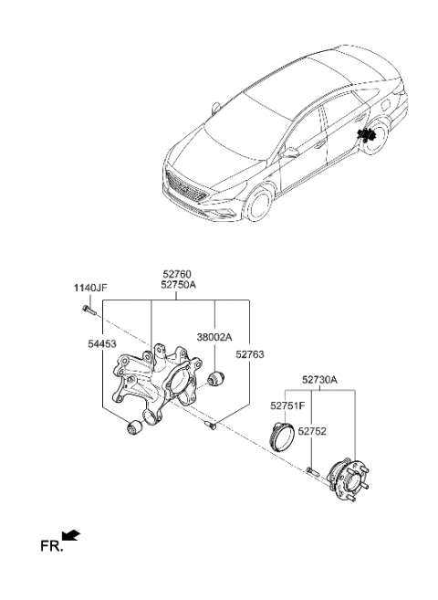 2018 Hyundai Sonata Rear Axle Diagram