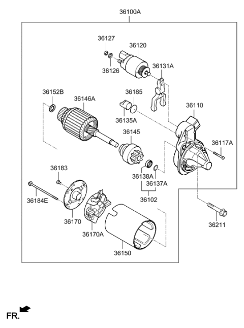 2019 Hyundai Sonata Starter Diagram 1