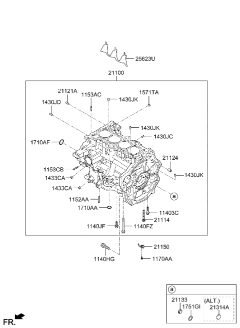 2018 Hyundai Sonata Cylinder Block Diagram 1