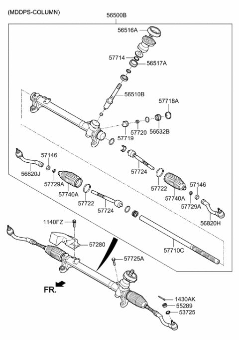 2018 Hyundai Sonata Power Steering Gear Box Diagram 2