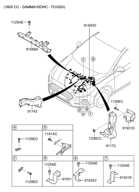 2019 Hyundai Sonata Wiring Assembly-Control Diagram for 91465-C2030