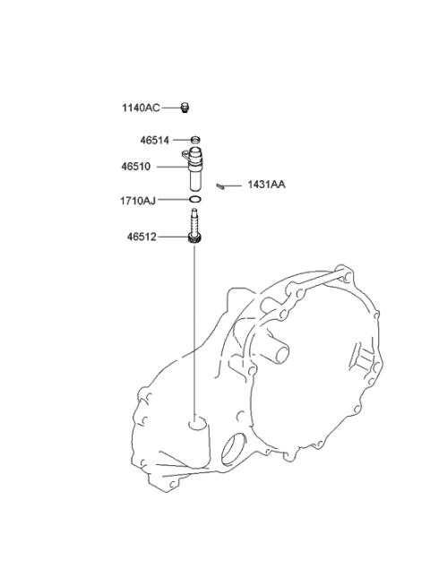 2005 Hyundai Tiburon Speedometer Driven Gear (MTA) Diagram 1