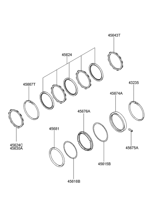2006 Hyundai Tiburon Old Body Style Transaxle Brake-Auto Diagram 2
