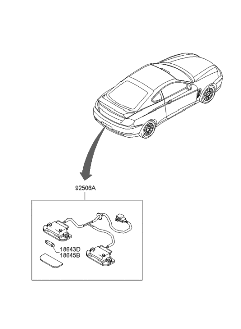 2001 Hyundai Tiburon New Body Style License Plate Lamp Diagram