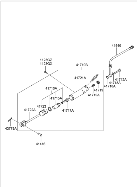 2001 Hyundai Tiburon New Body Style Clutch & Release Fork (MTA) Diagram 2