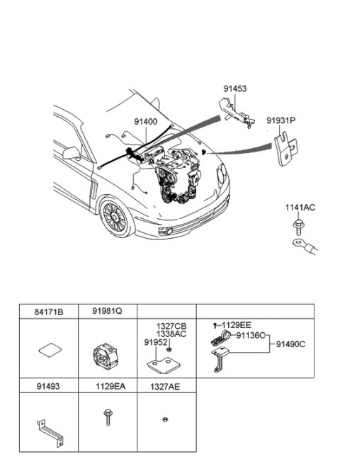 2006 Hyundai Tiburon Old Body Style Control Wiring Diagram