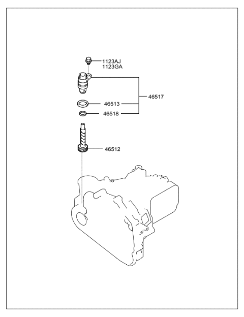 2006 Hyundai Tiburon Old Body Style Speedometer Driven Gear-Auto Diagram