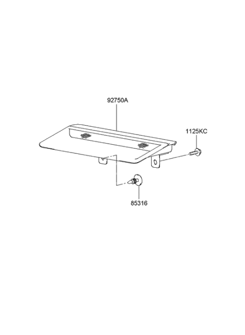2001 Hyundai Tiburon New Body Style High Mounted Stop Lamp Diagram