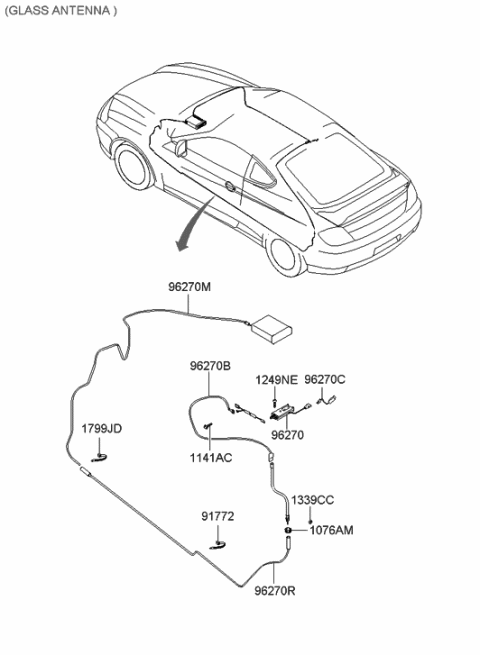 2004 Hyundai Tiburon Antenna Diagram 2