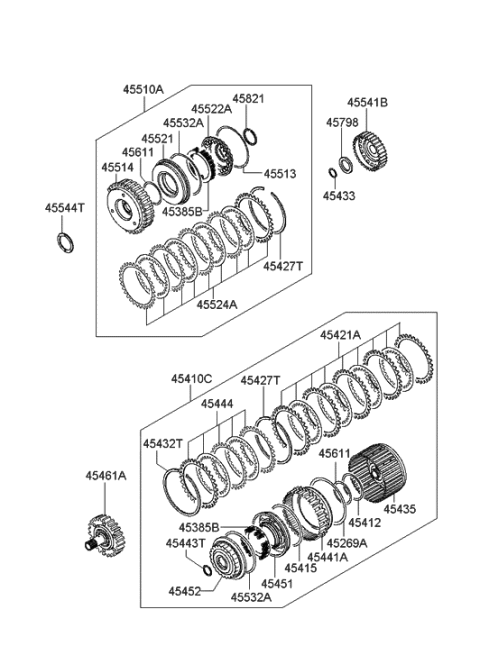 2001 Hyundai Tiburon New Body Style Transaxle Clutch - Auto Diagram