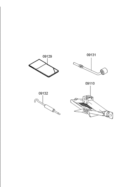 2001 Hyundai Tiburon OVM Tool Diagram