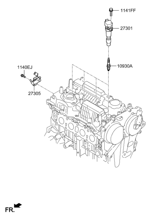 2020 Hyundai Santa Fe Spark Plug & Cable Diagram 2