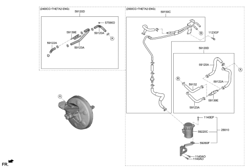 2021 Hyundai Ioniq Hose Assembly-Intensifier Diagram for 59120-S1240