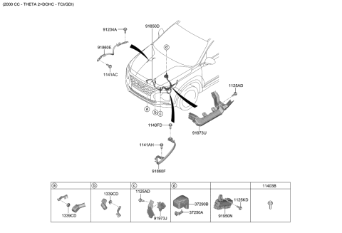 2019 Hyundai Santa Fe Protector-Wiring Diagram for 91971-G8060