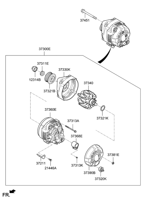 2020 Hyundai Santa Fe Alternator Diagram 2