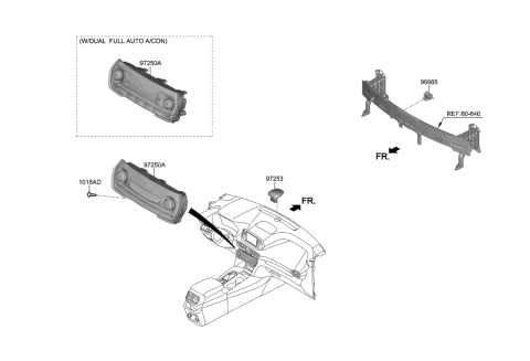 2018 Hyundai Sonata CONTROL ASSY-HEATER Diagram for 97250-S2000-UMB