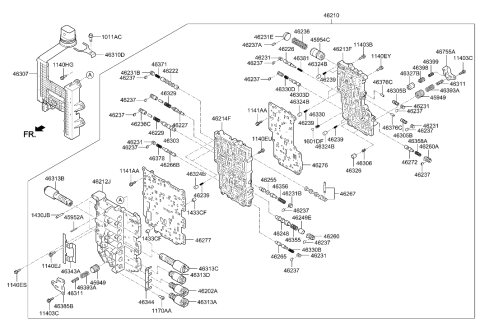 2019 Hyundai Santa Fe Transmission Valve Body Diagram