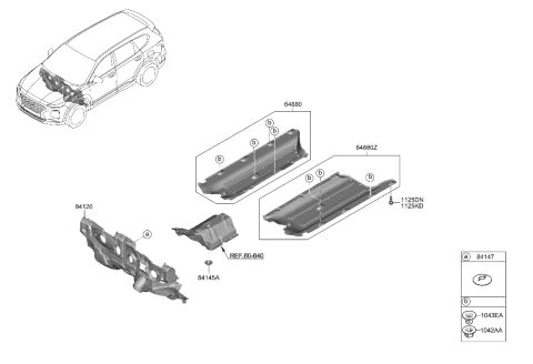 2018 Hyundai Sonata Pad Assembly-Isolation Dash Panel Diagram for 84120-S2000