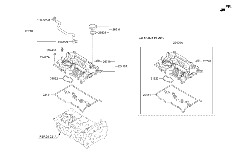 2019 Hyundai Santa Fe Rocker Cover Diagram 2