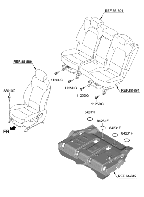 2020 Hyundai Santa Fe Hardware-Seat Diagram
