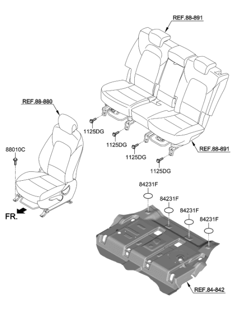 2019 Hyundai Santa Fe Hardware-Seat Diagram