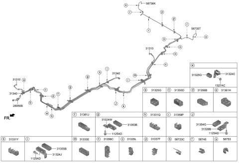 2020 Hyundai Santa Fe Tube-Fuel Feed Diagram for 31310-S2400