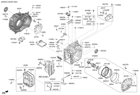 2020 Hyundai Santa Fe Auto Transmission Case Diagram 2