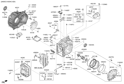 2019 Hyundai Santa Fe Auto Transmission Case Diagram 2