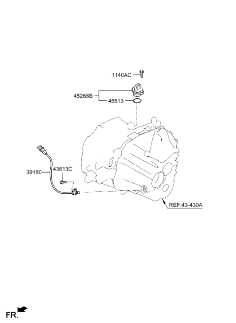 2022 Hyundai Elantra N Sensor-Crankshaft Position Diagram for 39180-24000