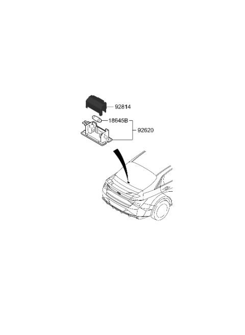 2022 Hyundai Elantra N License Plate & Interior Lamp Diagram