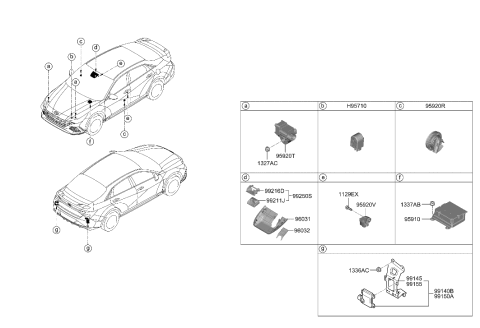 2022 Hyundai Elantra N COUPLER-FRONT VIEW CAMERA Diagram for 99216-IB000