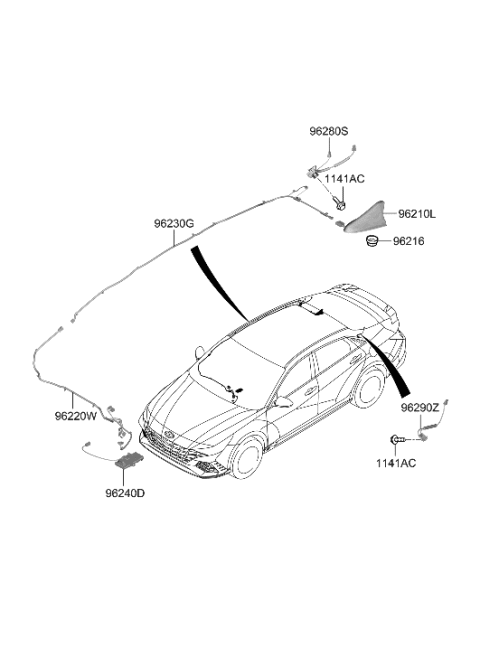 2022 Hyundai Elantra N Antenna Diagram