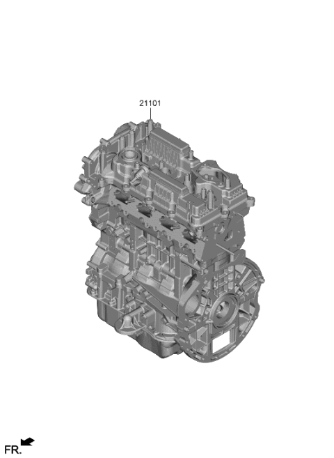 2023 Hyundai Elantra N ENGINE ASSY-SUB Diagram for 63RR1-2GF00