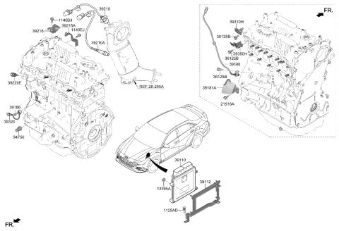 2022 Hyundai Elantra N ELECTRONIC CONTROL UNIT Diagram for 39160-2G507