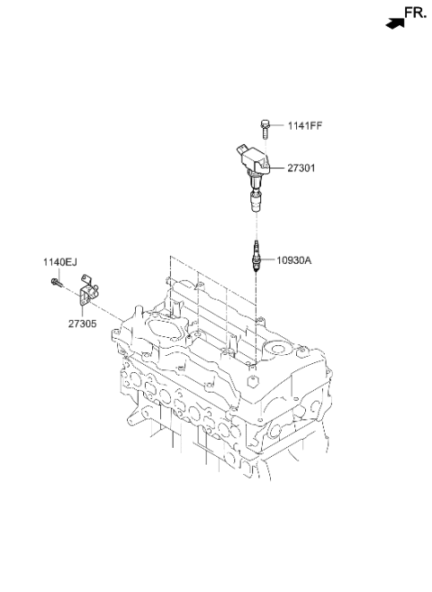 2022 Hyundai Elantra N Spark Plug & Cable Diagram