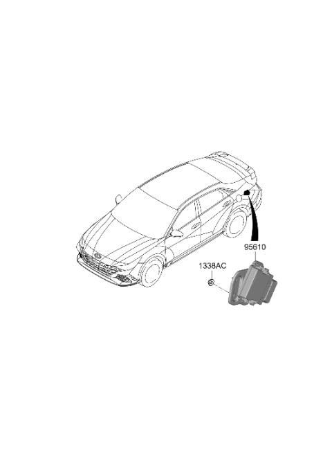 2023 Hyundai Elantra N MODULE ASSY-ECS Diagram for 95610-IB000